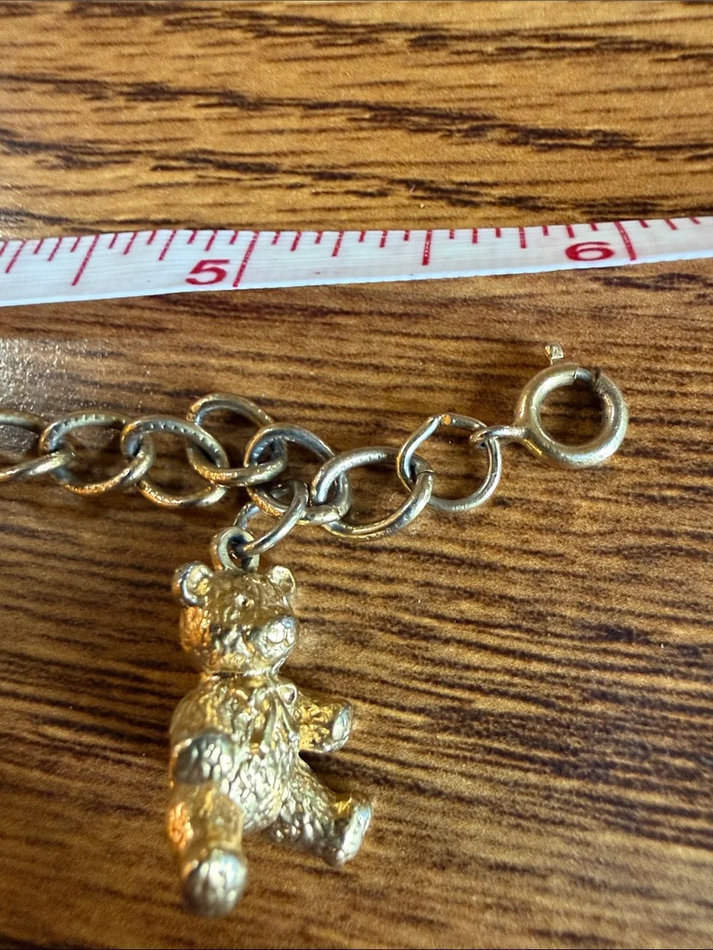 Avon Gold-Tone Toy Charm Bracelet with Rocking Horse & Teddy